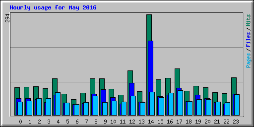 Hourly usage for May 2016